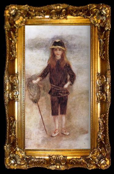 framed  Pierre Renoir The Little Fisher Girl(Marthe Berard), ta009-2